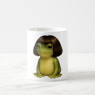 Lustiger Frosch Bob-Haarschnitt Meme für Männer Fr Kaffeetasse