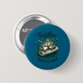 Lustiger Frosch Braut & Bräutigam Flitterwochen St Button (Vorne & Hinten)