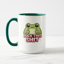 Lustiger Frosch Doppelte Mittelfinger Tasse
