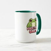 Lustiger Frosch Doppelte Mittelfinger Tasse (VorderseiteRechts)