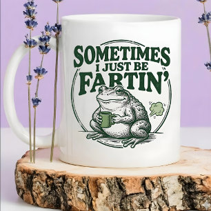 Lustiger Frosch-Furz-Becher Manchmal furze ich ein Zweifarbige Tasse