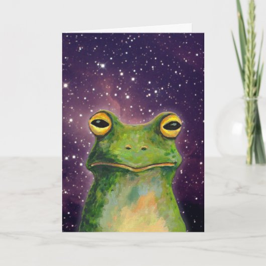 Lustiger Frosch Geburtstag Karte (Vorderseite)