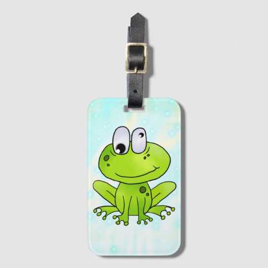 lustiger Frosch  Gepäckanhänger (Vorderseite Vertikal)