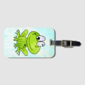 lustiger Frosch  Gepäckanhänger (Vorderseite (Horizontal))
