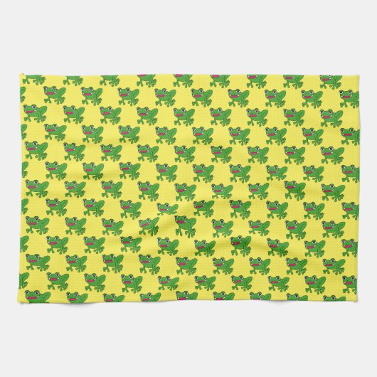 Lustiger Frosch Geschirrtuch (Horizontal)