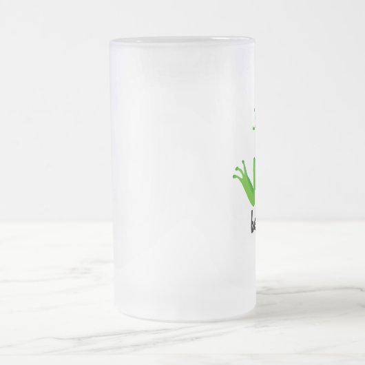 lustiger Frosch-ICh Bedarf beer-1 Mattglas Bierglas (Mittel)