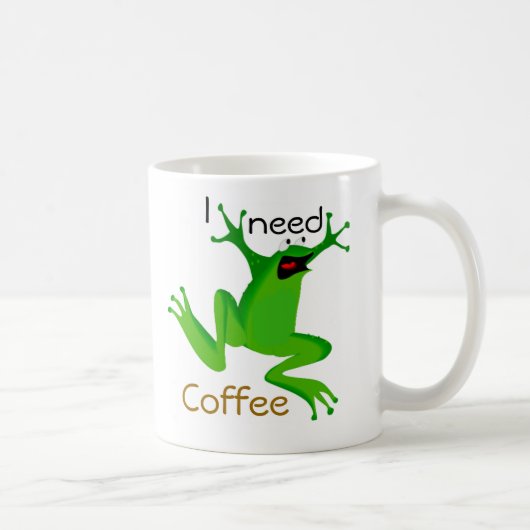 lustiger Frosch-ICh Bedarf Kaffee Kaffeetasse (Rechts)