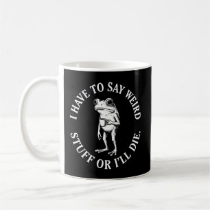 Lustiger Frosch Kaffee Sagt Seltsame Dinge Vintage Kaffeetasse