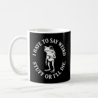 Lustiger Frosch Kaffee Sagt Seltsame Dinge Vintage Kaffeetasse