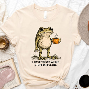 Lustiger Frosch-Kaffeeshirt Sarkastisches Meme-T Tri-Blend Shirt