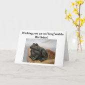Lustiger Frosch Karte (Gelbe Blume)
