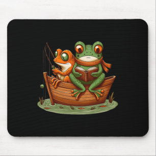 Lustiger Frosch Kröte Angeln Vintage Clic Buch Krö Mousepad