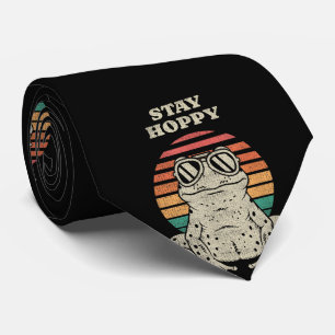 Lustiger Frosch Krötenliebhaber Retro Vintage Desi Krawatte