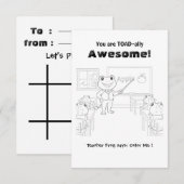 Lustiger Frosch-Lehrer "Toad-ally Awesome" Malvorl Dankeskarte (Vorne/Hinten)