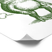 Lustiger Frosch Manchmal Furze ich einfach nur Vin Poster (Ecke)