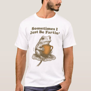Lustiger Frosch Manchmal Furze Ich Nur T-Shirt