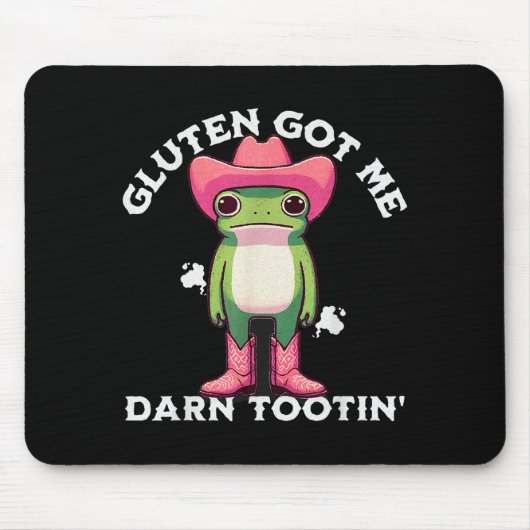 Lustiger Frosch-Meme Gluten Hat Mich Verdammt Noch Mousepad (Vorne)