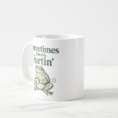 Lustiger Frosch-Meme-Kaffee Kaffeetasse (Vorderseite Links)