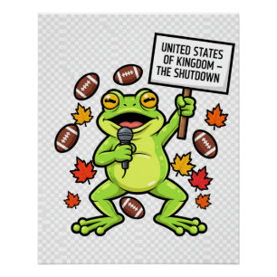 Lustiger Frosch-Meme-Satire – Vereinigte Staaten v Poster