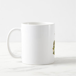 Lustiger Frosch-Meme Vintage-Illustration Person Kaffeetasse