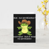 Lustiger Frosch Mir Kein Problemo Erzähler Aber Es Karte (Gelbe Blume)