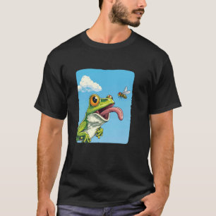 Lustiger Frosch mit einer Fliege als Snack Kostüm T-Shirt