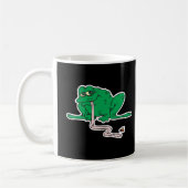 lustiger Frosch mit langer Zunge Kaffeetasse (Links)