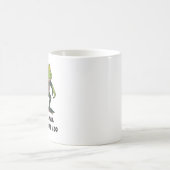 Lustiger Frosch Mit Messer Meme Zitat Kaffeetasse (Mittel)