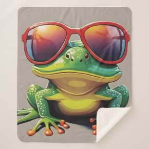 Lustiger Frosch mit Sonnenbrille Sherpadecke