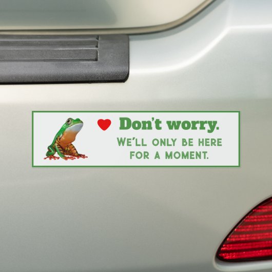 Lustiger Frosch Nur ein kurzer Stopp Fahrer Zitat Autoaufkleber (Auf Auto)