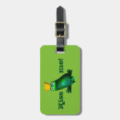 Lustiger Frosch-Prinz "küssen mich! " Gepäckanhänger (Vorderseite vertikal)