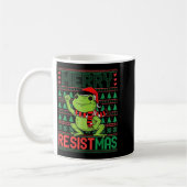 Lustiger Frosch Retro Fröhliche Resistmas Litical Kaffeetasse (Links)