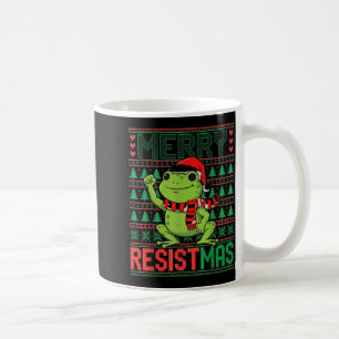 Lustiger Frosch Retro Fröhliche Resistmas Litical Kaffeetasse