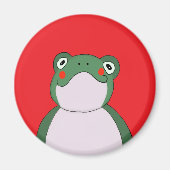 Lustiger Frosch Roter Magnet (Vorne)