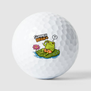 Lustiger Frosch Sommer Gehirn Lustiger Frosch Cart Golfball