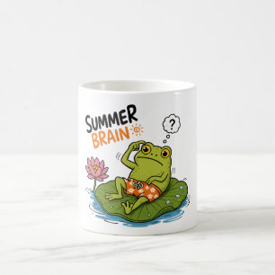 Lustiger Frosch Sommer Gehirn Lustiger Frosch Cart Kaffeetasse