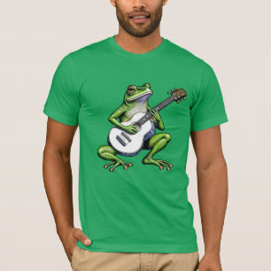 Lustiger Frosch spielt Gitarre T-Shirt