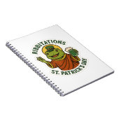 Lustiger Frosch St.Patrick's Day Notizblock (Rechte Seite)