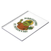 Lustiger Frosch St.Patrick's Day Notizblock (Linke Seite)