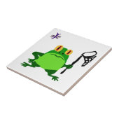 Lustiger Frosch-und Libellen-x-yCartoon Fliese (Seite)