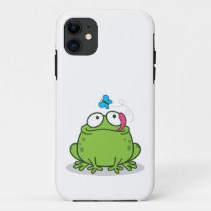 Lustiger Frosch- und Schmetterlingsentwurf iPhone 11 Hülle