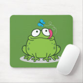 Lustiger Frosch- und Schmetterlingsentwurf Mousepad (Mit Mouse)