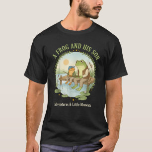 Lustiger Frosch-Vater-Aufkleber – Vater und Sohn T-Shirt