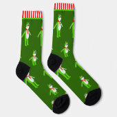 Lustiger Frosch Weihnachtsfeiertag Socken (Rechts)