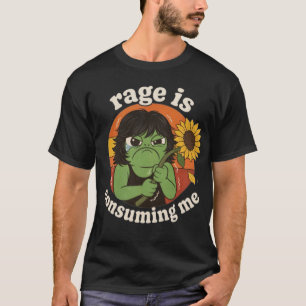 Lustiger Frosch-Wut verbraucht mich Sarkastisches T-Shirt