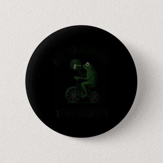 Lustiger Frosch-Zauberer bricht auf, um alberne Po Button (Vorderseite)