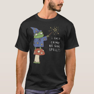 Lustiger Frosch-Zauberer Ich wirke Cringe-Be-Gone- T-Shirt