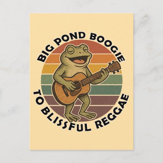 lustiger Froschgesang Postkarte (Vorderseite)