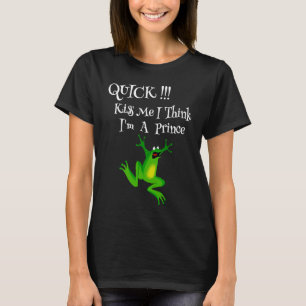 Lustiger Froschliebhaber-Zitat Küss mich schnell, T-Shirt