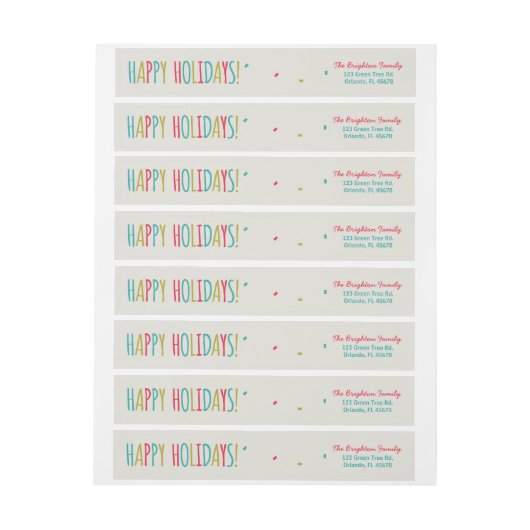 Lustiger Fruchtkuchen frohe Feiertage (Bogen)